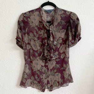 Ralph Lauren Vintage Silk Blouse | size 4